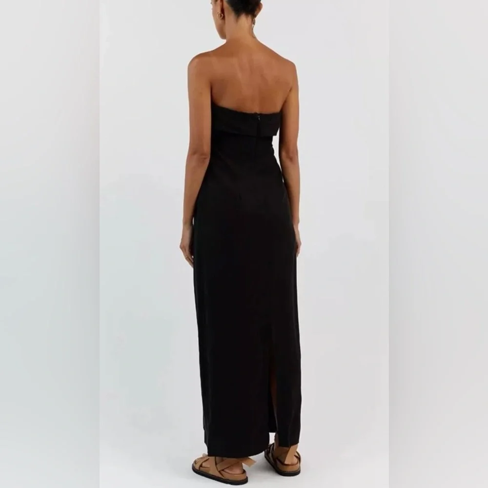 NWT DISSH Kai Strapless Midi Tube Dress Black Column Size 6 - Picture 14 of 15